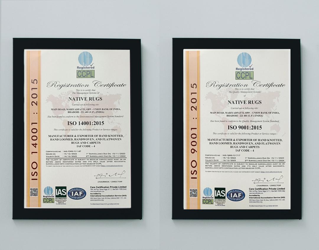 ISO 9001 and 14001 Certificates